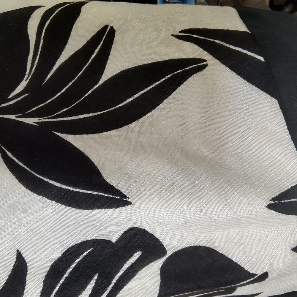 White House Black Market Silk Palm Print Circle Skirt with Waist Tie - Picture 7 of 7